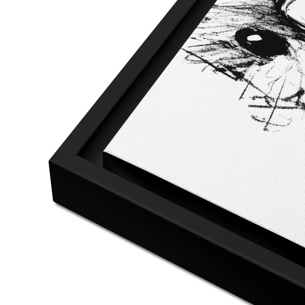 Whimsical Koala in Ink | Canvas with Black Frame | 18″×24″