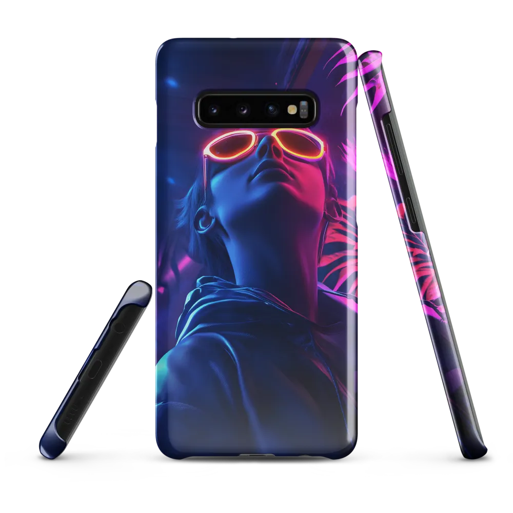 Neon Dreams: A Cyberpunk Portrait | Phone Case |  S10 Plus | Snap Case | Glossy