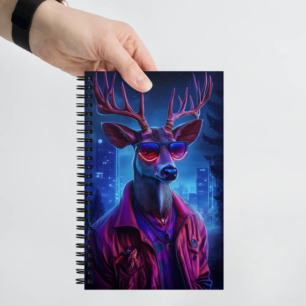 Urban Serenade: The Cool Deer | Spiral Notebook