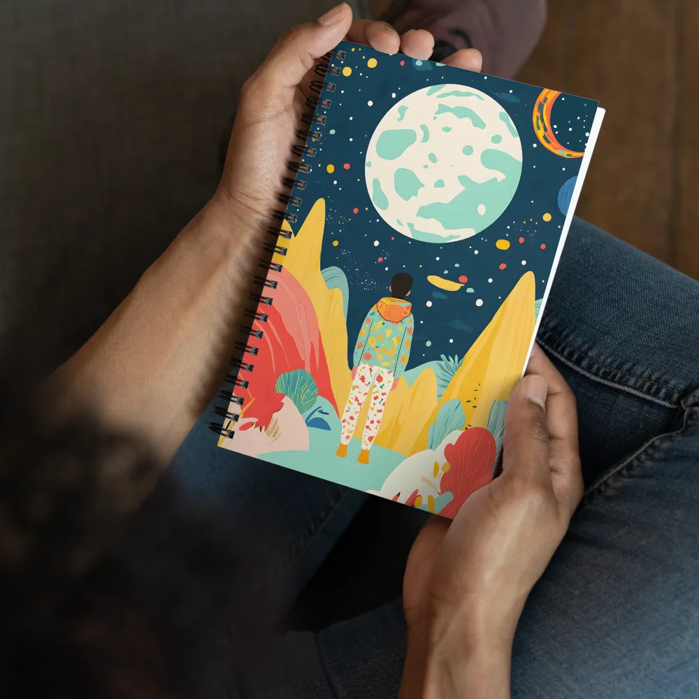 Dreamscapes Under Cosmic Light | Spiral Notebook