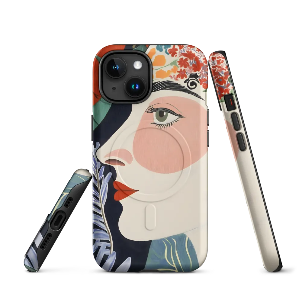 Floral Serenade: A Modern Portrait