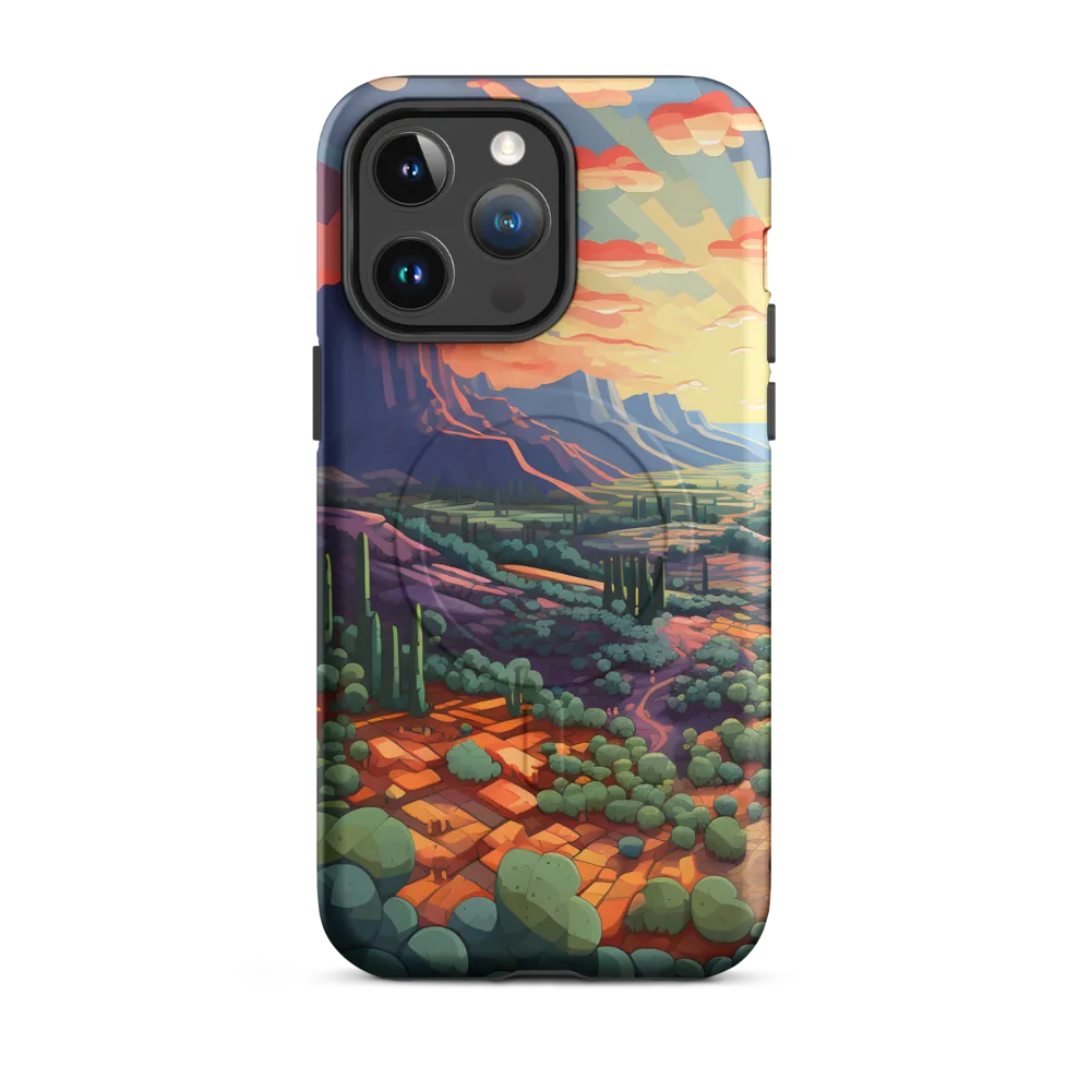 Desert Serenity at Dusk | Phone Case |  14 Pro Max | MagSafe® Tough Case | Matte