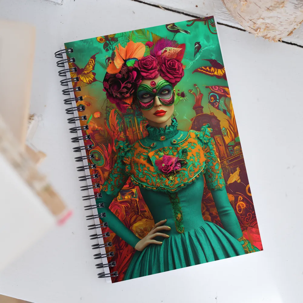 Enchanted Elegance: A Portrait of Mystique | Spiral Notebook