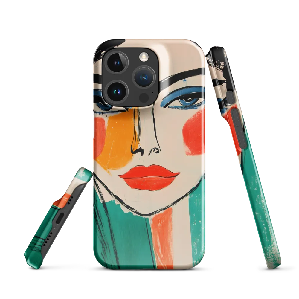 Vivid Portrait of a Modern Muse | Phone Case |  16 Pro | Snap Case | Glossy
