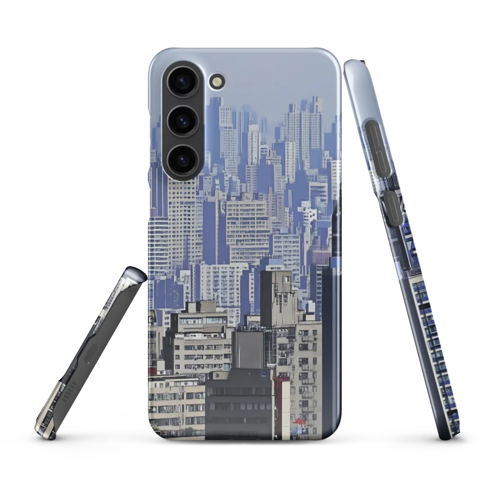Urban Symphony: A Cityscape in Blues and Grays