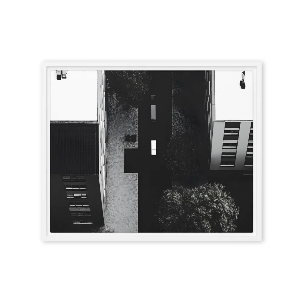 Urban Serenity from Above | Canvas with White Frame | 16″×20″