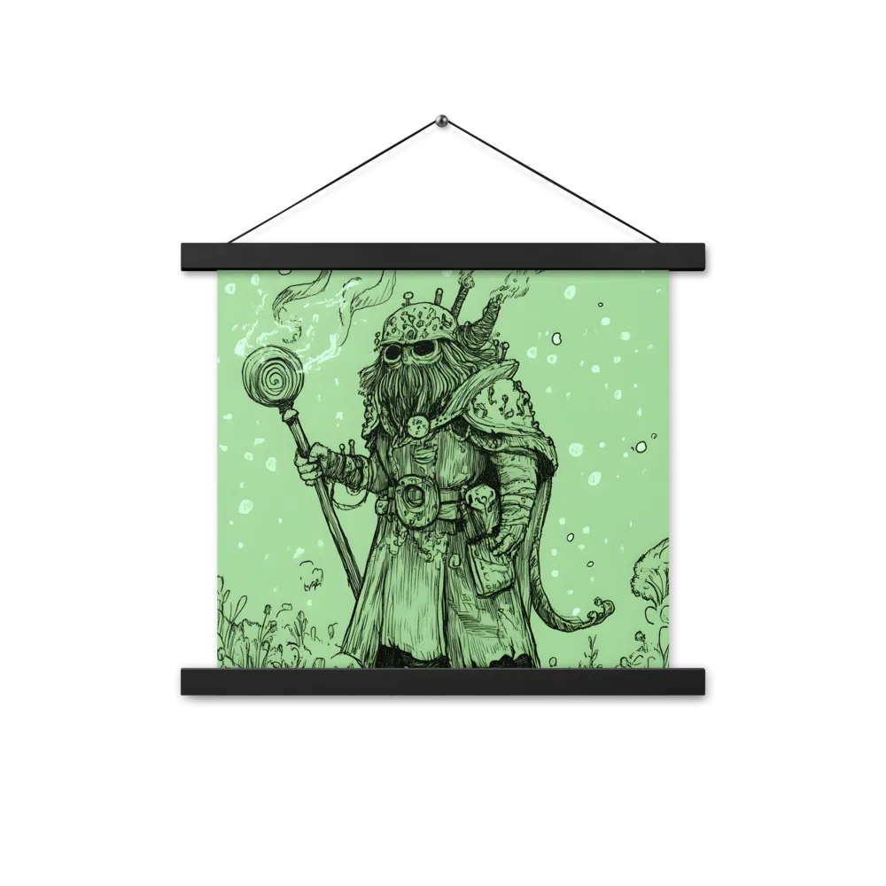 The Enigmatic Wizard | Poster With Black Wood Hanger | 14″×14″