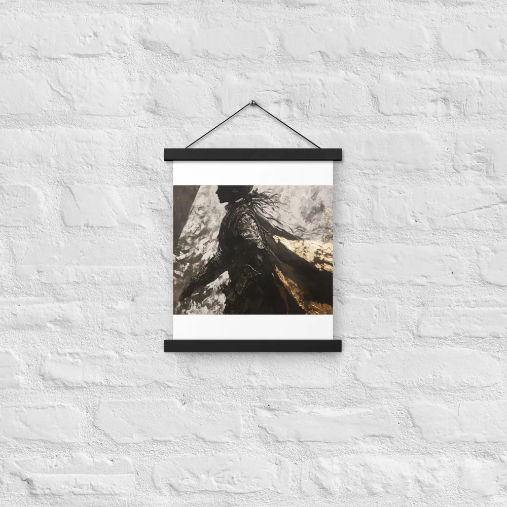 The Silhouette of Valor | Poster With Black Wood Hanger | 11″×14″