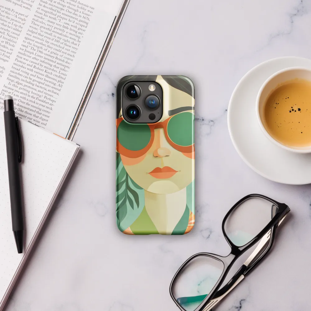 Bold Serenity: A Modern Portrait | Phone Case |  15 Pro | Snap Case | Glossy