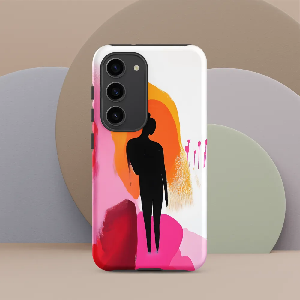 Silhouette in Colorful Abstraction