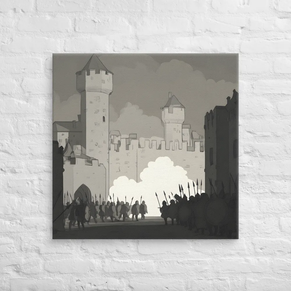 March of Valor: A Medieval Assembly | Canvas | 30″×30″