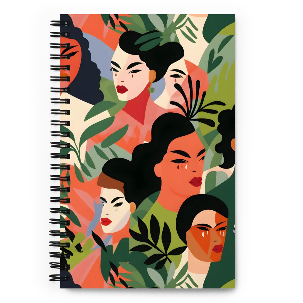 Harmony of Nature and Femininity | Spiral Notebook