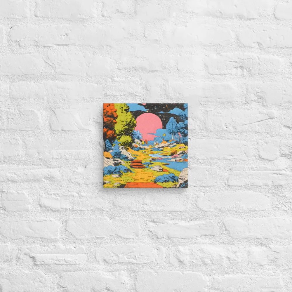 Pink Moon Path 
 Canvas | 10″x 10″