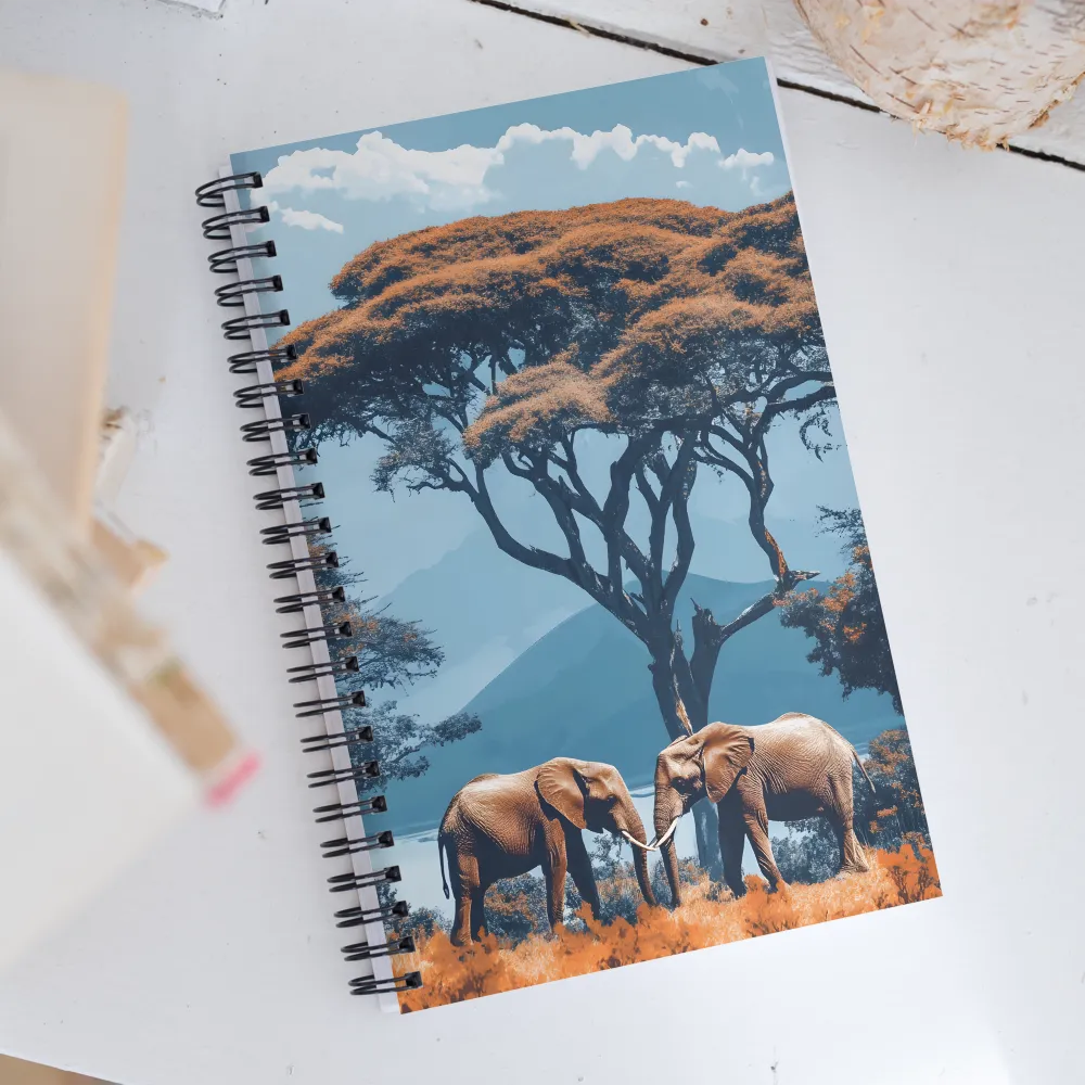 Elephants Amidst Serenity | Spiral Notebook