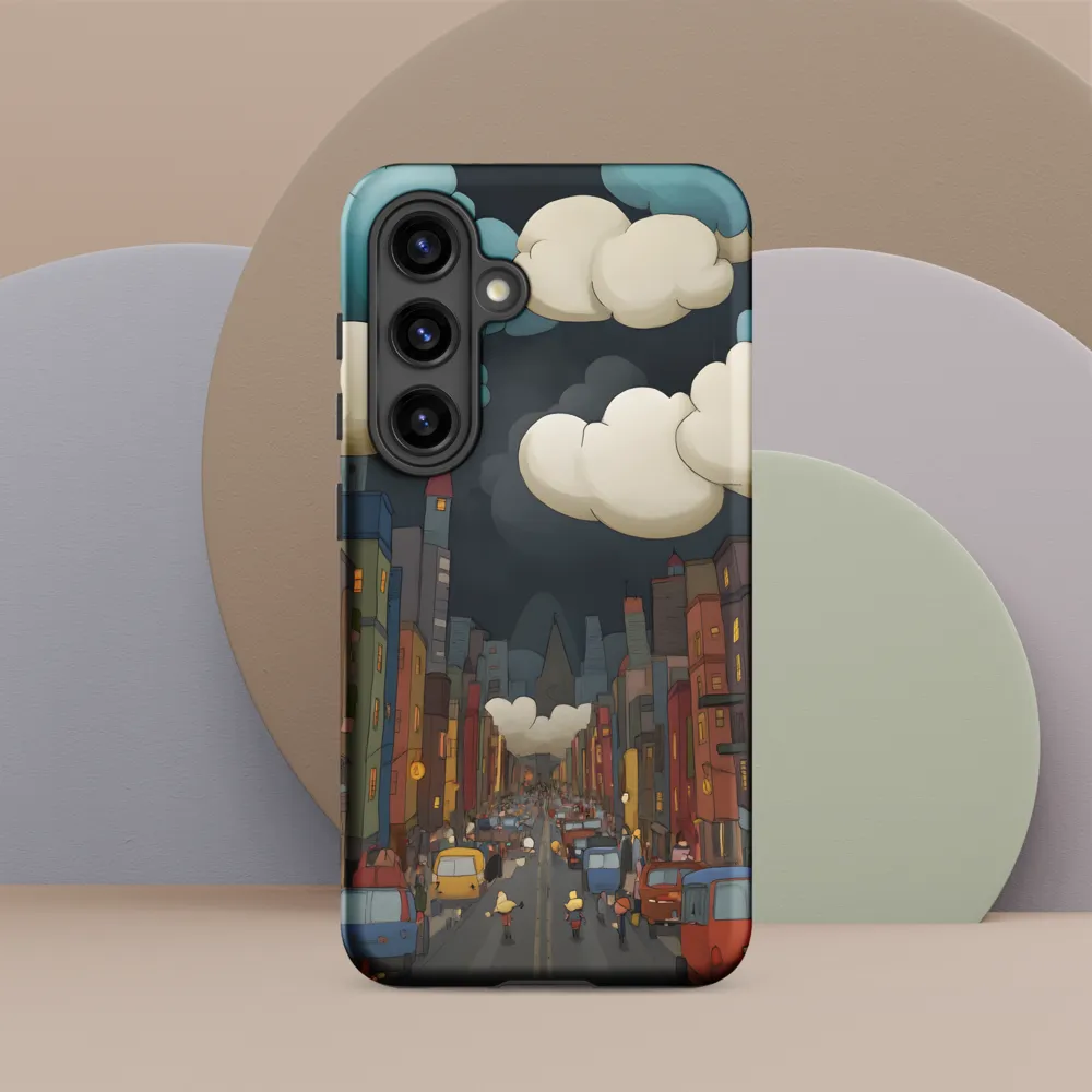 Urban Symphony: A City Awakens at Dusk | Phone Case |  S24 | Tough Case | Matte