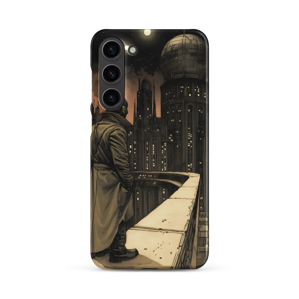 A Contemplative Gaze Over the Futuristic Metropolis