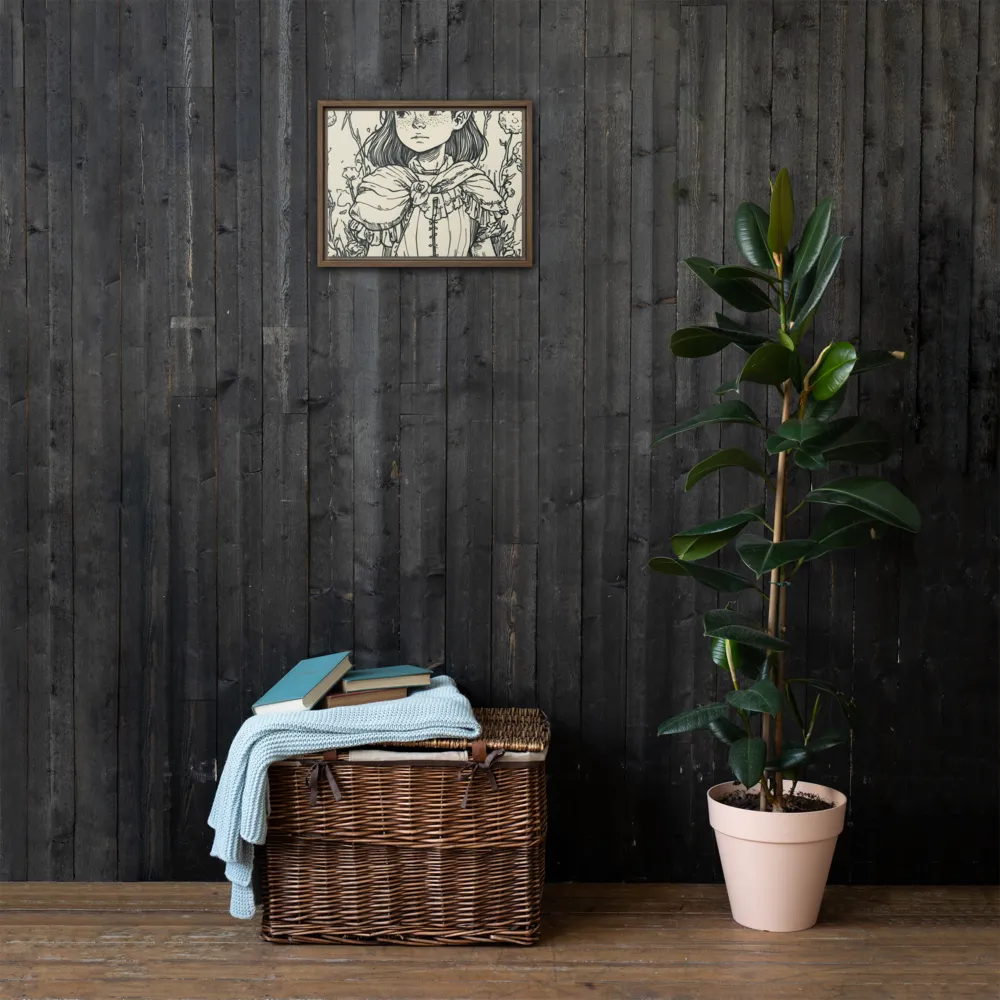 A Young Guardian of Nature | Canvas with Brown Frame | 12″×16″