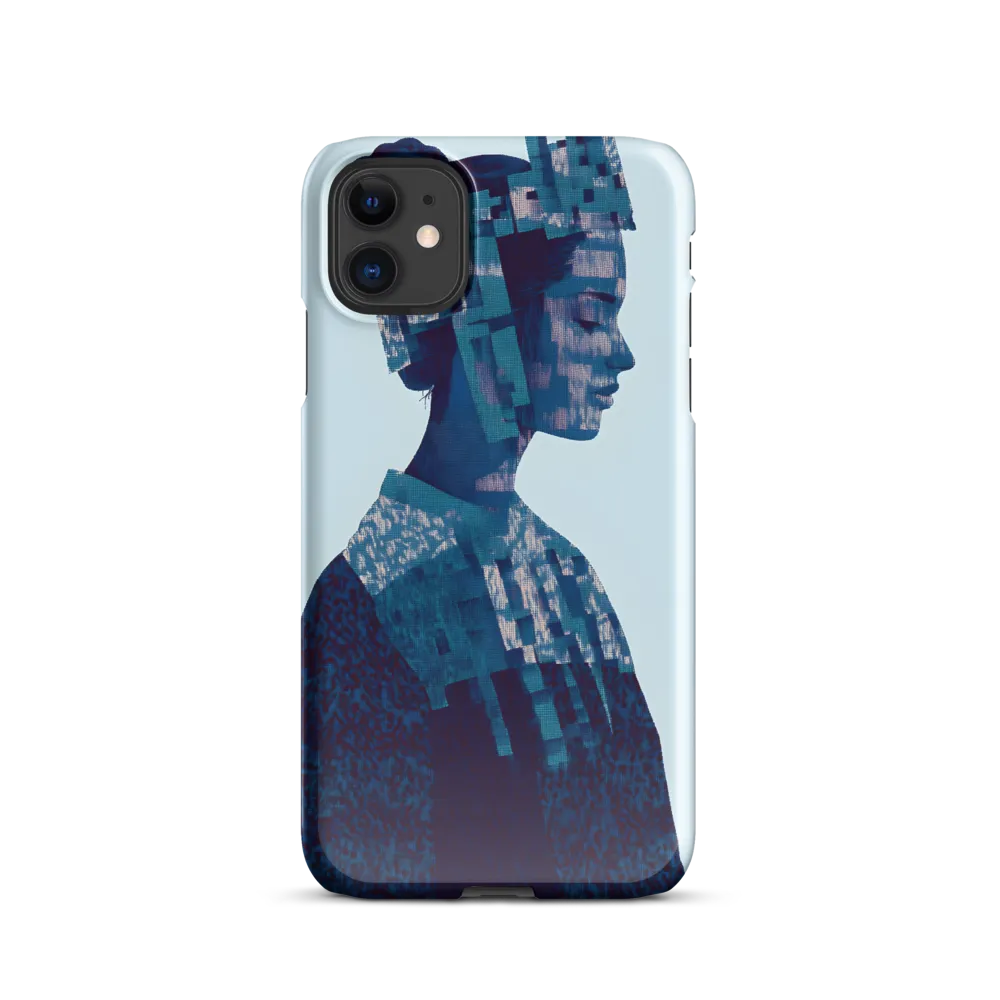 Digital Portrait in Abstract Blue