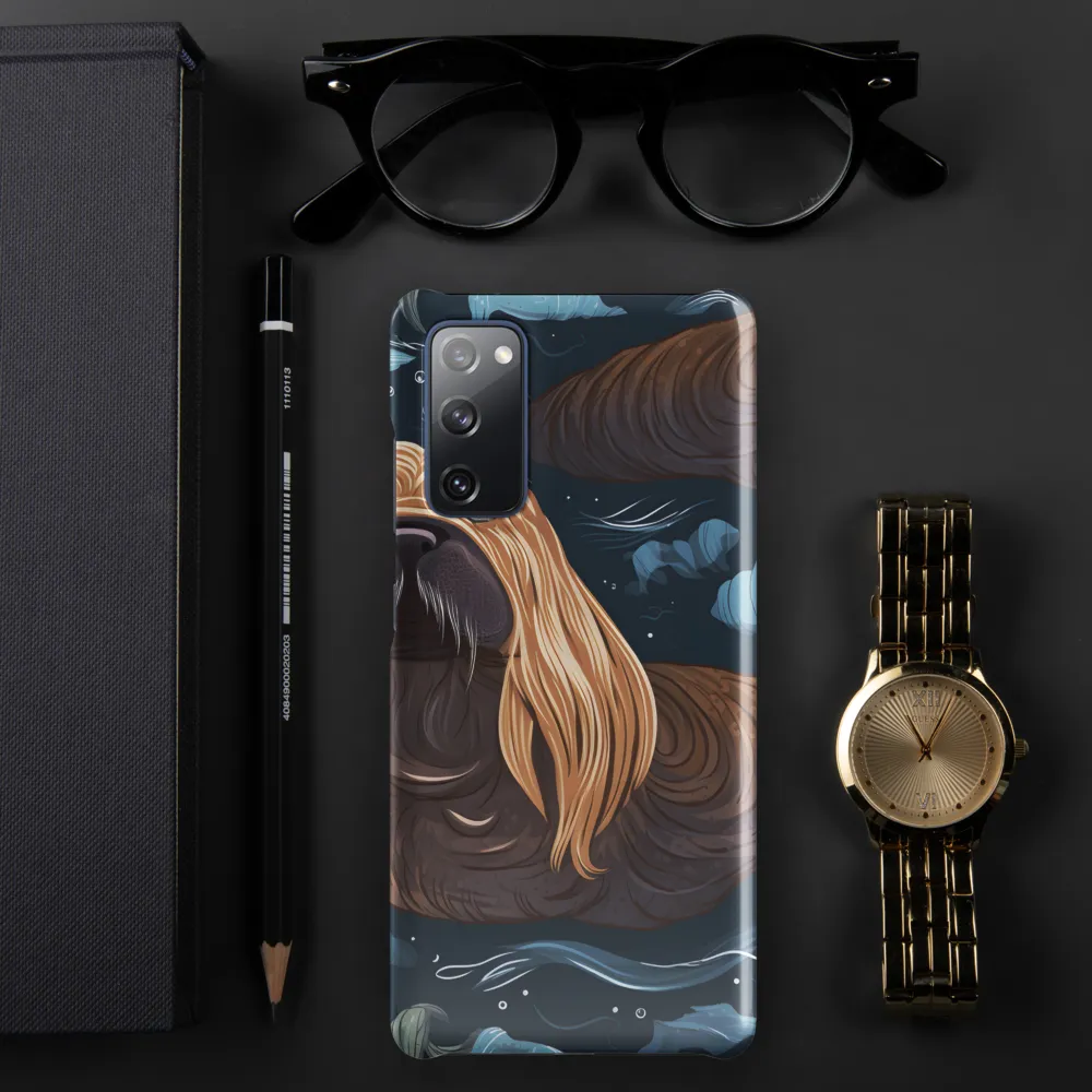 Whimsical Walruses in Deep Blue