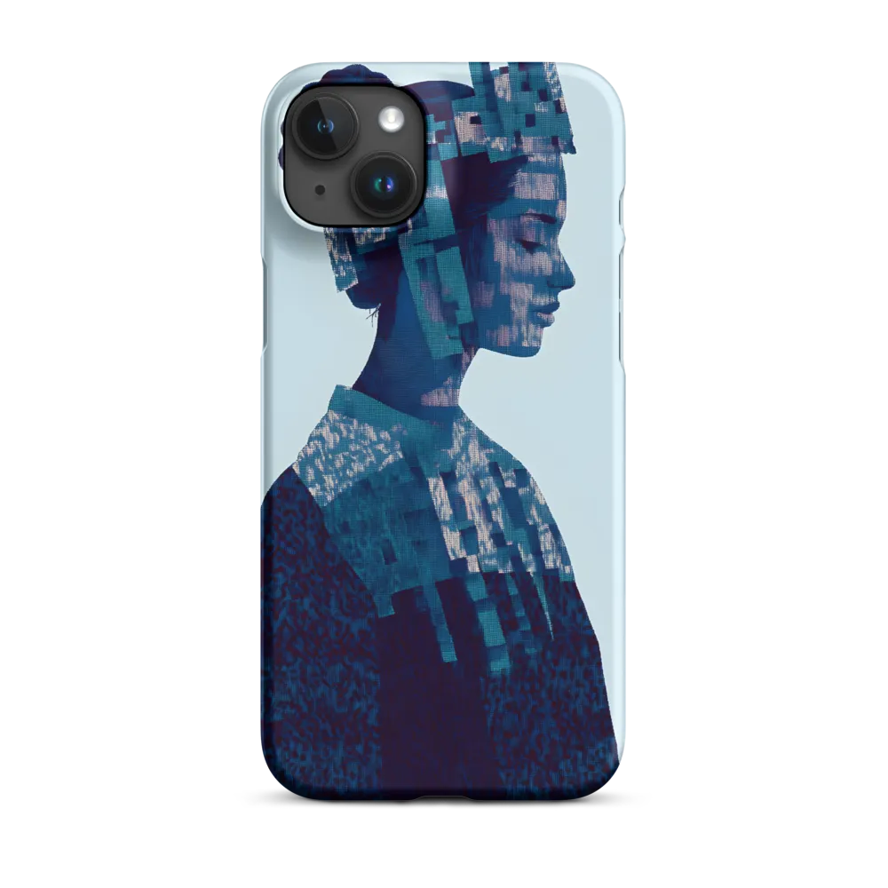 Digital Portrait in Abstract Blue