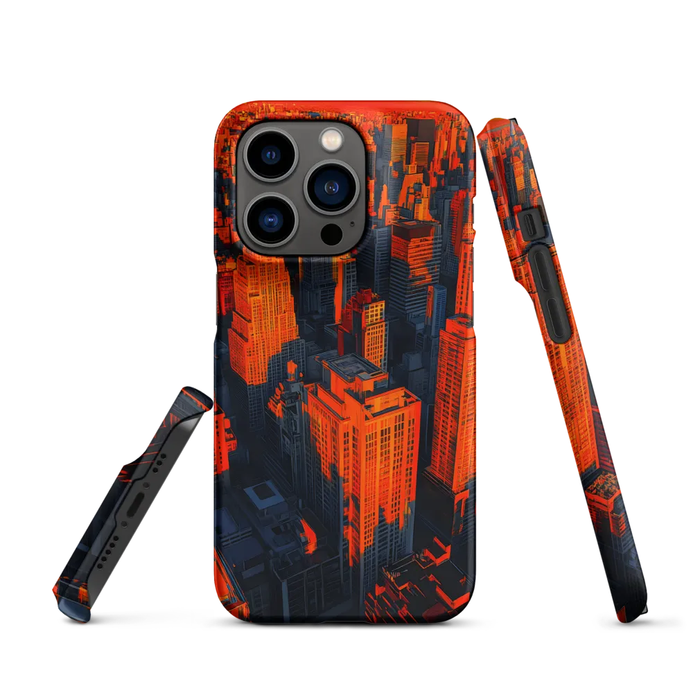 Urban Dawn: A Digital Ode to Skyscrapers | Phone Case |  14 Pro | Snap Case | Matte