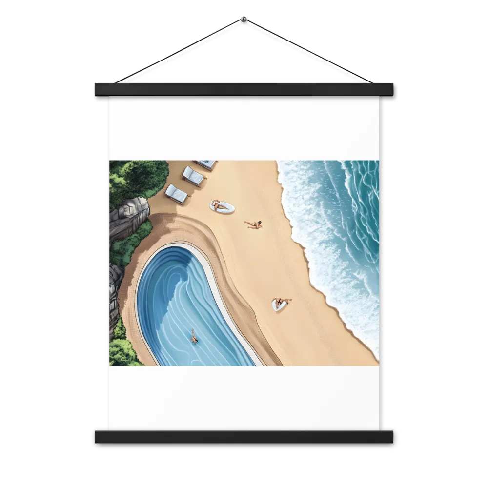Serenity by the Shore | Poster With Black Wood Hanger | 18″×24″