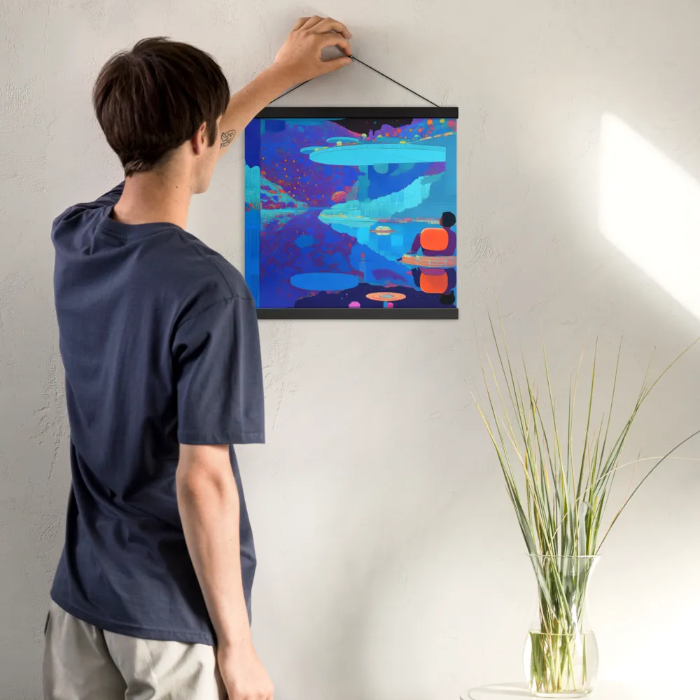 Reflections of Serenity | Poster With Black Wood Hanger | 16″×16″
