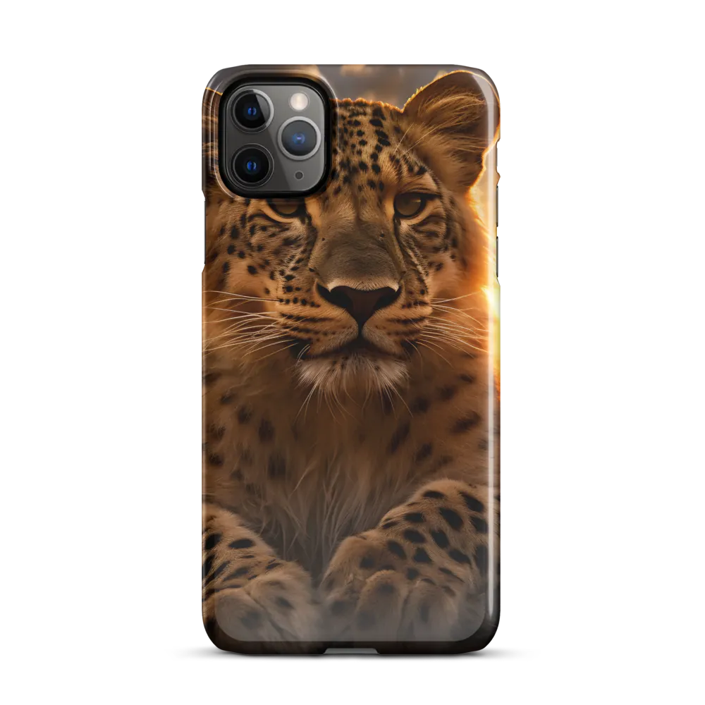 Regal Presence: The Leopard at Sunset | Phone Case |  11 Pro Max | Snap Case | Glossy