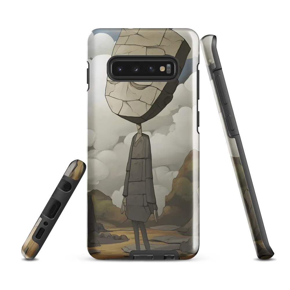 Whimsical Stone Figure in a Rocky Landscape | Phone Case |  S10 Plus | Tough Case | Glossy