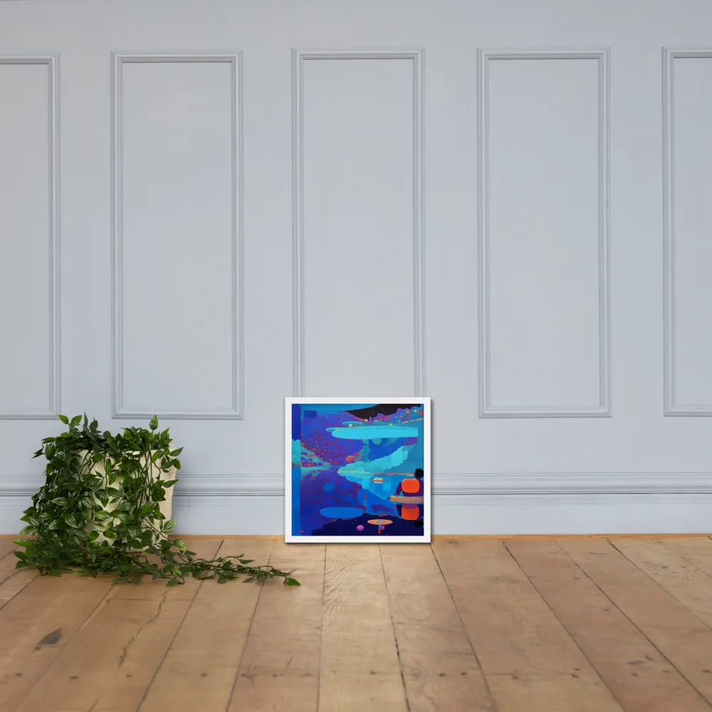 Reflections of Serenity | Poster with White Frame | 16″×16″