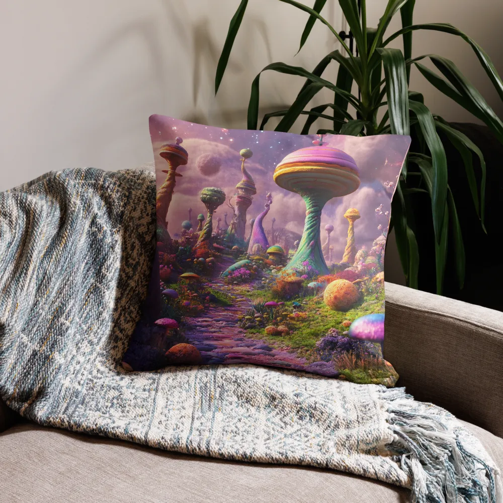 Whimsical Worlds: A Journey Through Fantasy | Pillow | 22″×22″