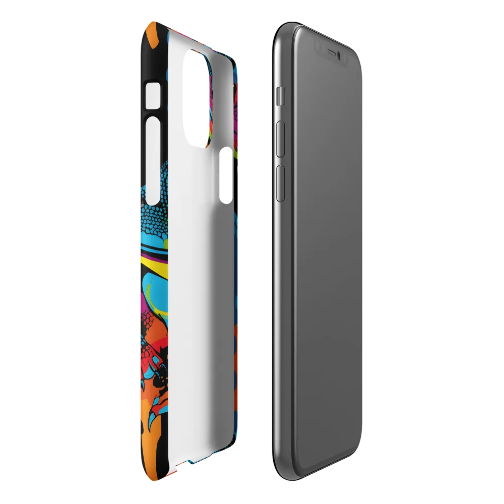 Colorful Encounters: The Playful Geckos | Phone Case |  11 Pro | Snap Case | Matte