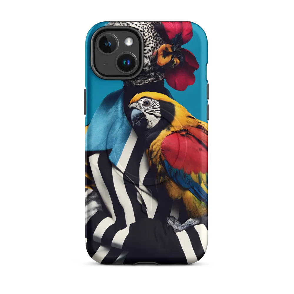 Vibrant Fusion of Flora and Fauna | Phone Case |  14 Plus | MagSafe® Tough Case | Matte