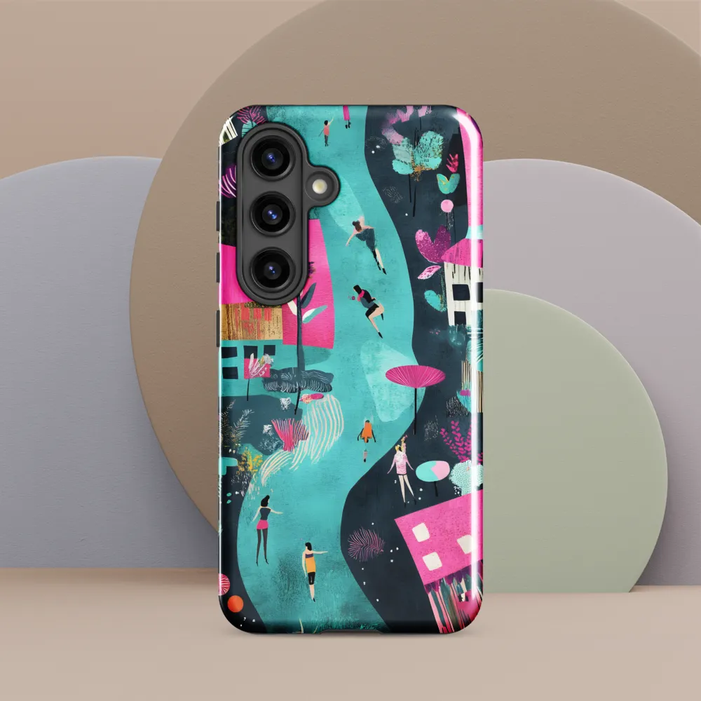 Whimsical Journey Through a Vibrant Landscape | Phone Case |  S24 | Tough Case | Glossy