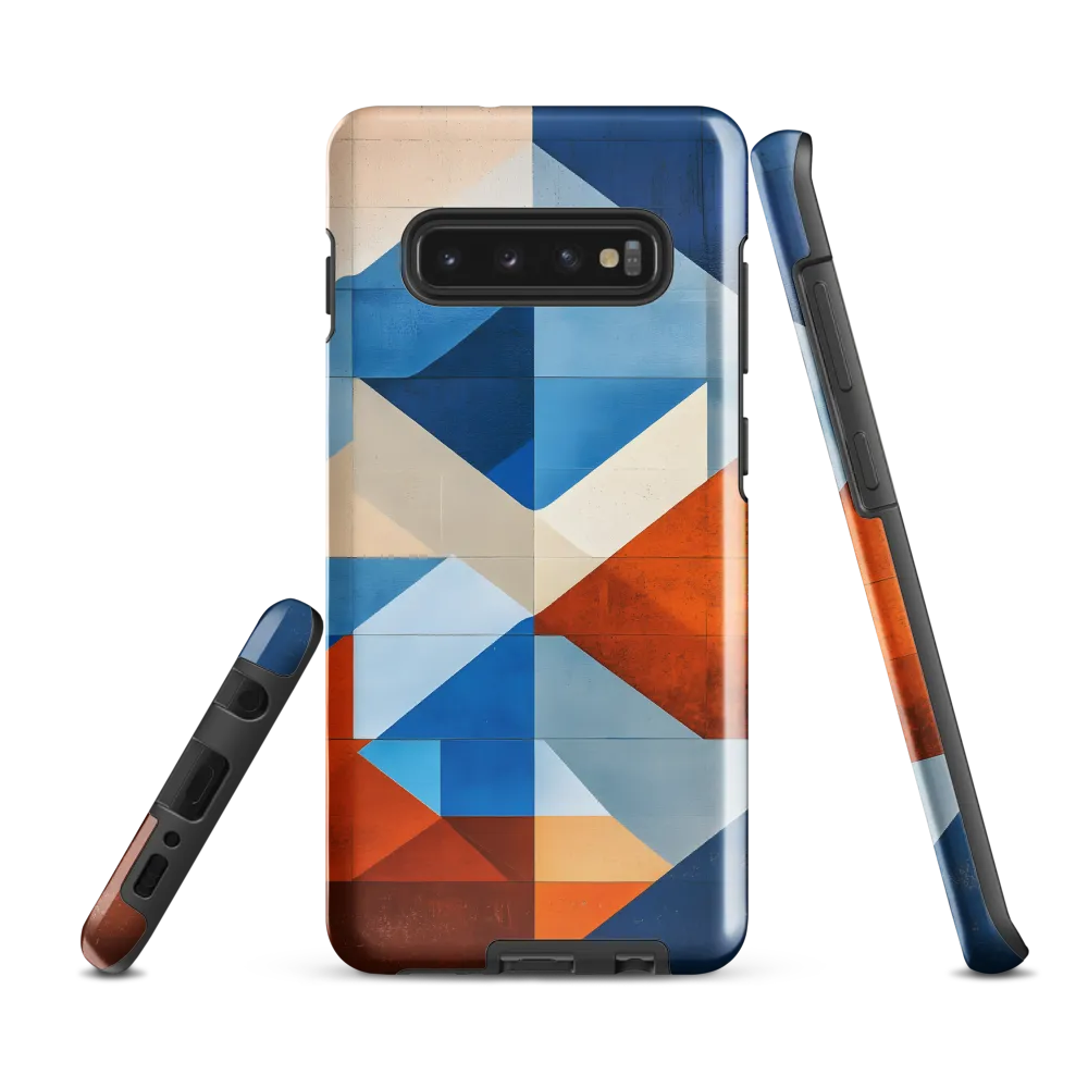 Geometric Harmony: A Vibrant Landscape | Phone Case |  S10 Plus | Tough Case | Glossy