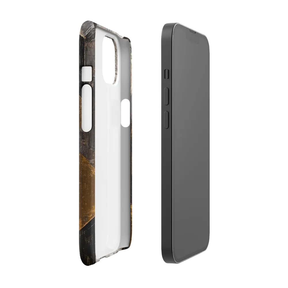 Geometric Harmony in Gold and Black | Phone Case |  13 | Snap Case | Glossy
