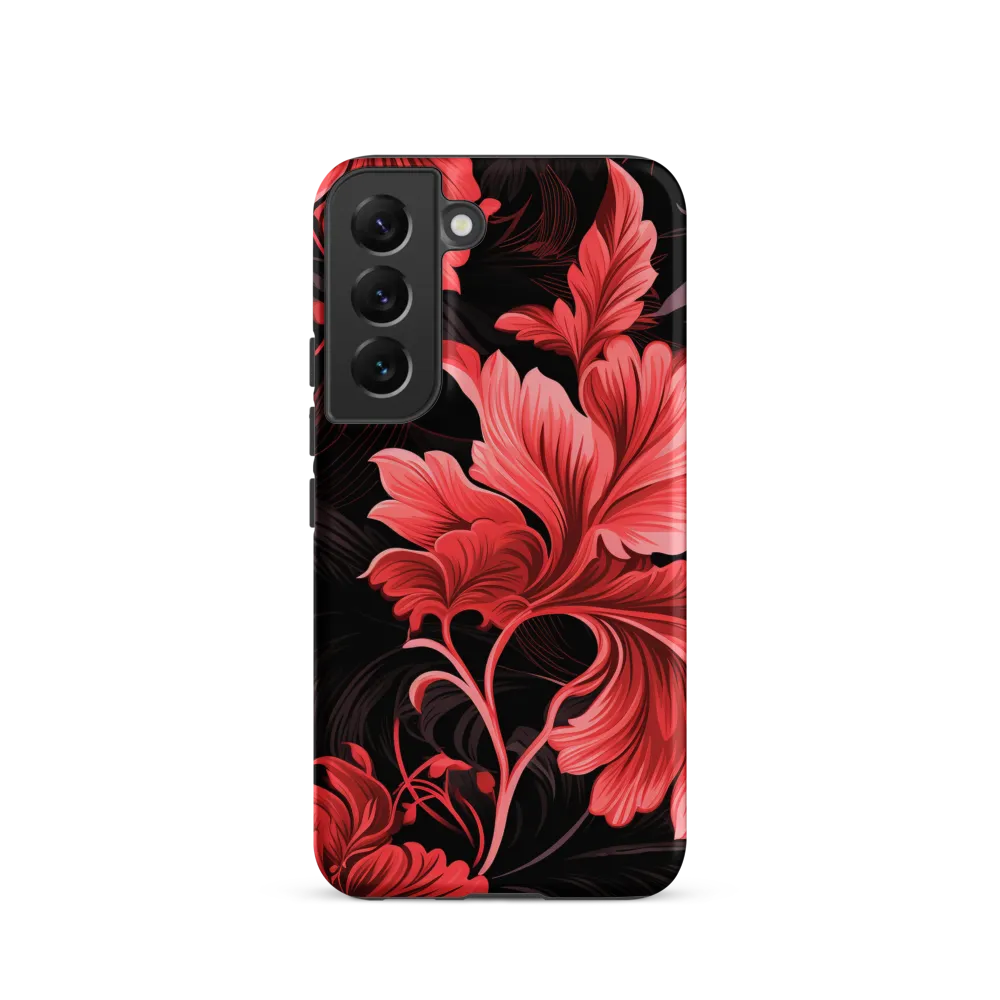 Tropical Elegance in Red | Phone Case |  S22 | Tough Case | Matte
