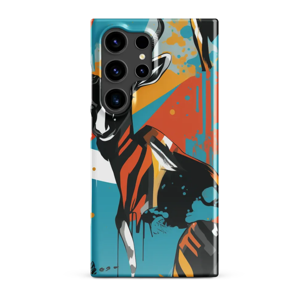 Dynamic Antelope in Vivid Abstract