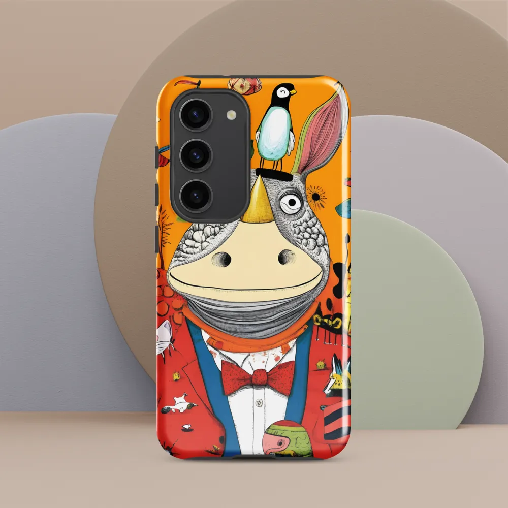 Whimsical Rhinoceros: A Playful Encounter