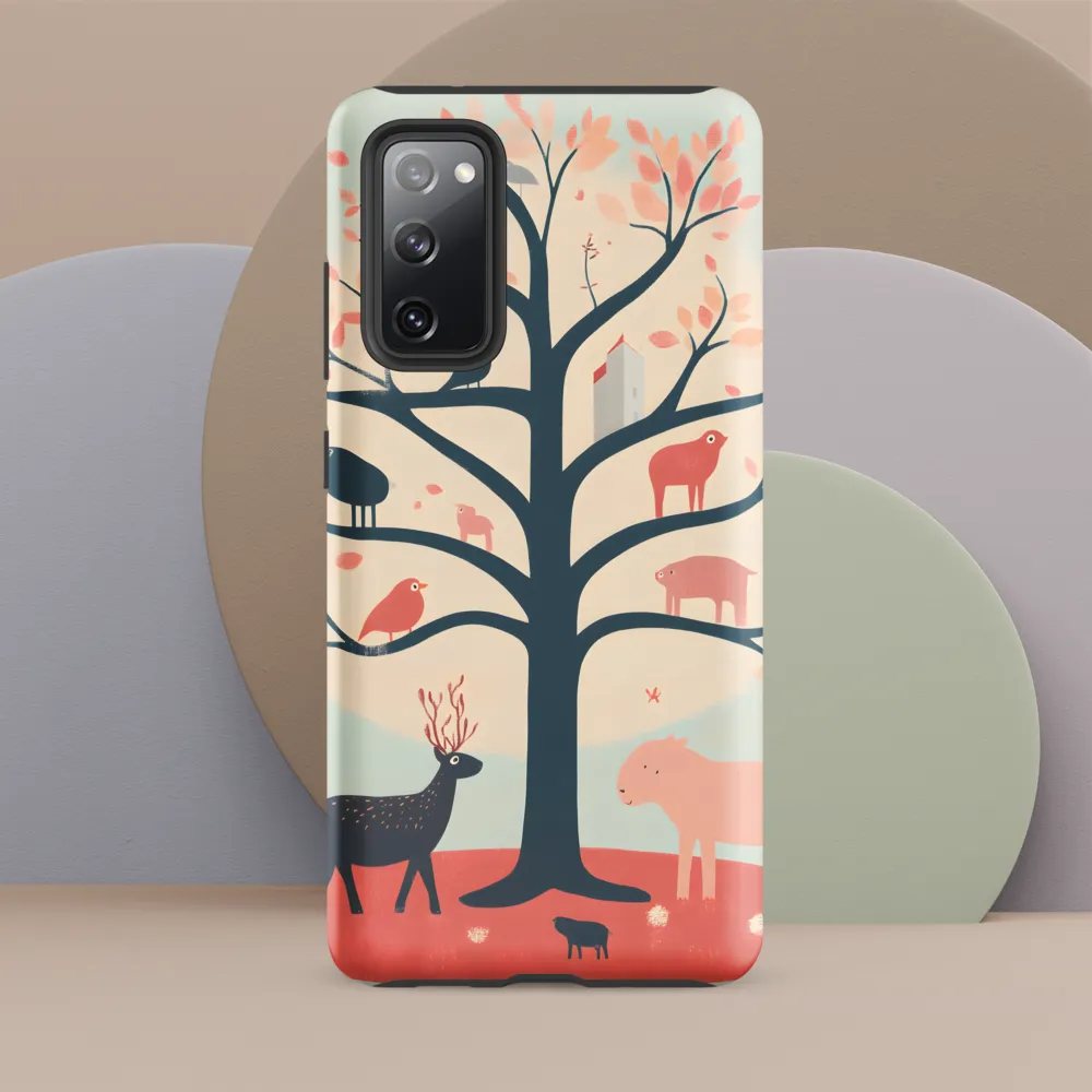 Whimsical Tree with Playful Creatures