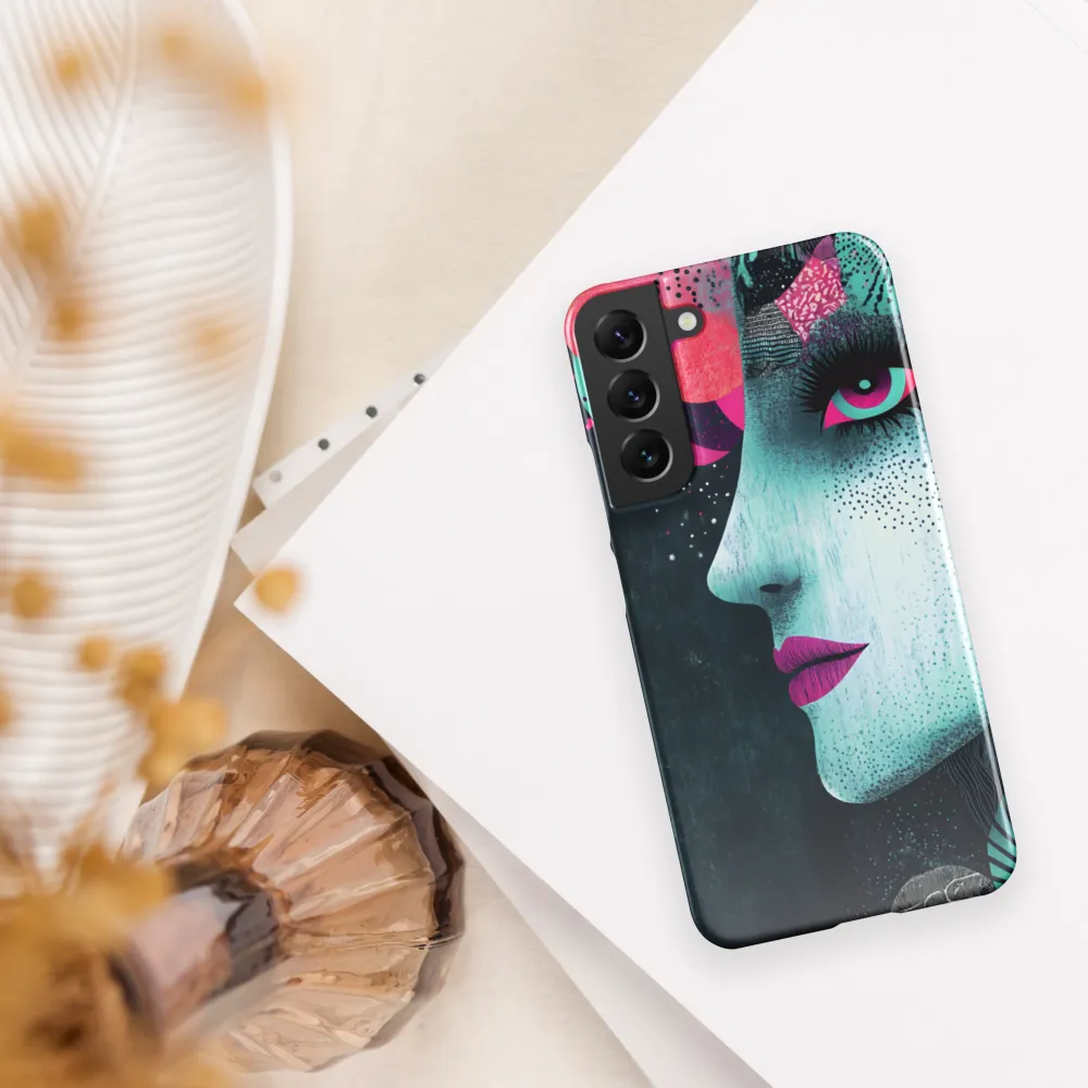 Mystical Beauty in Blue and Pink | Phone Case |  S22 Plus | Snap Case | Glossy