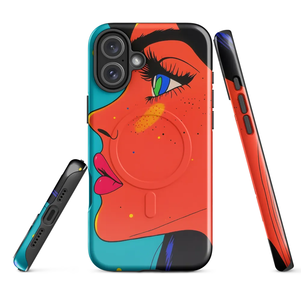 Vibrant Feminine Profile in Pop Art