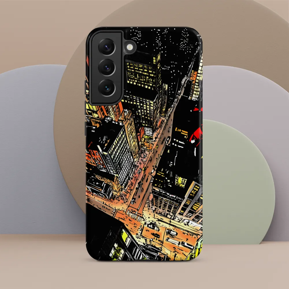 Urban Nightscape: A Bird's-eye View