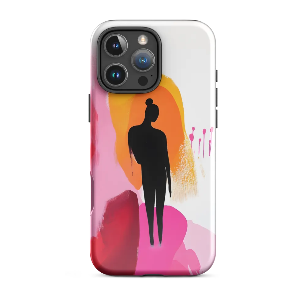Silhouette in Colorful Abstraction