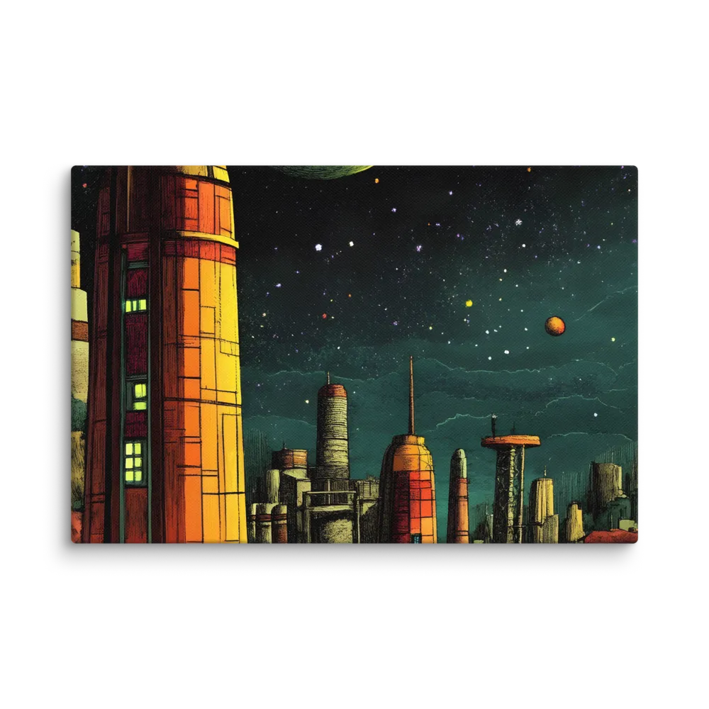 Cosmic Cityscape | Canvas | 12″×18″