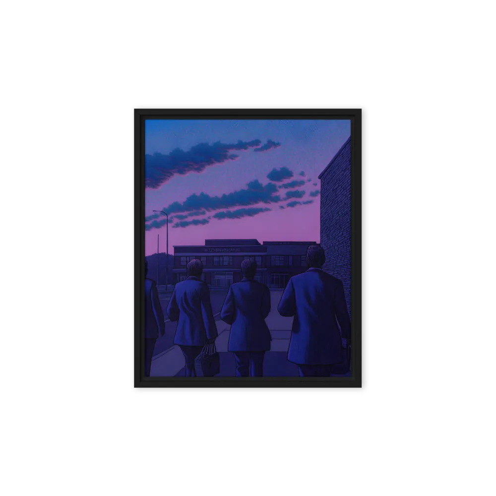 The Twilight Stroll | Canvas with Black Frame | 8″×10″