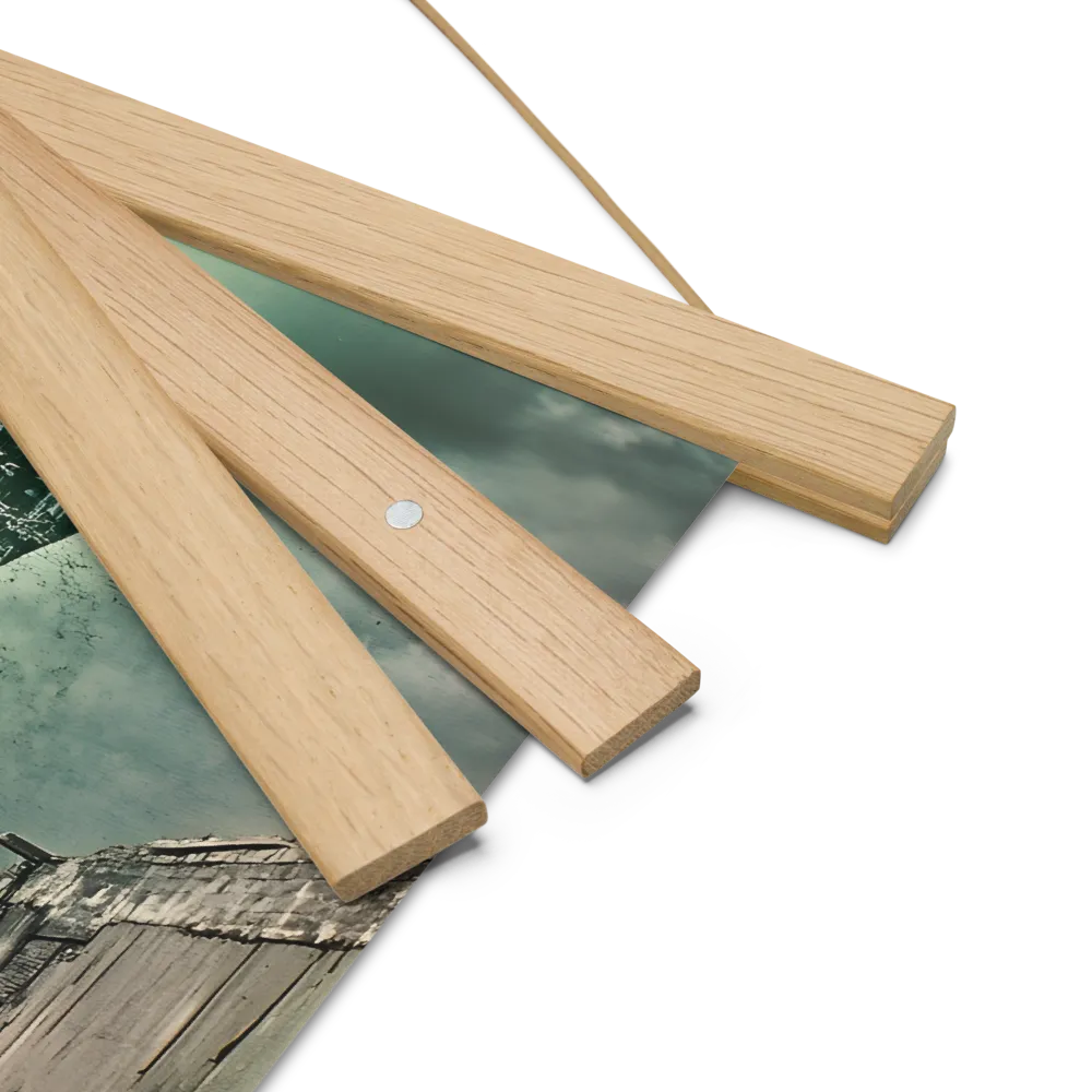 Ethereal Reflections: Identity in a Fragmented World | Poster With Oak Wood Hanger | 10″×10″