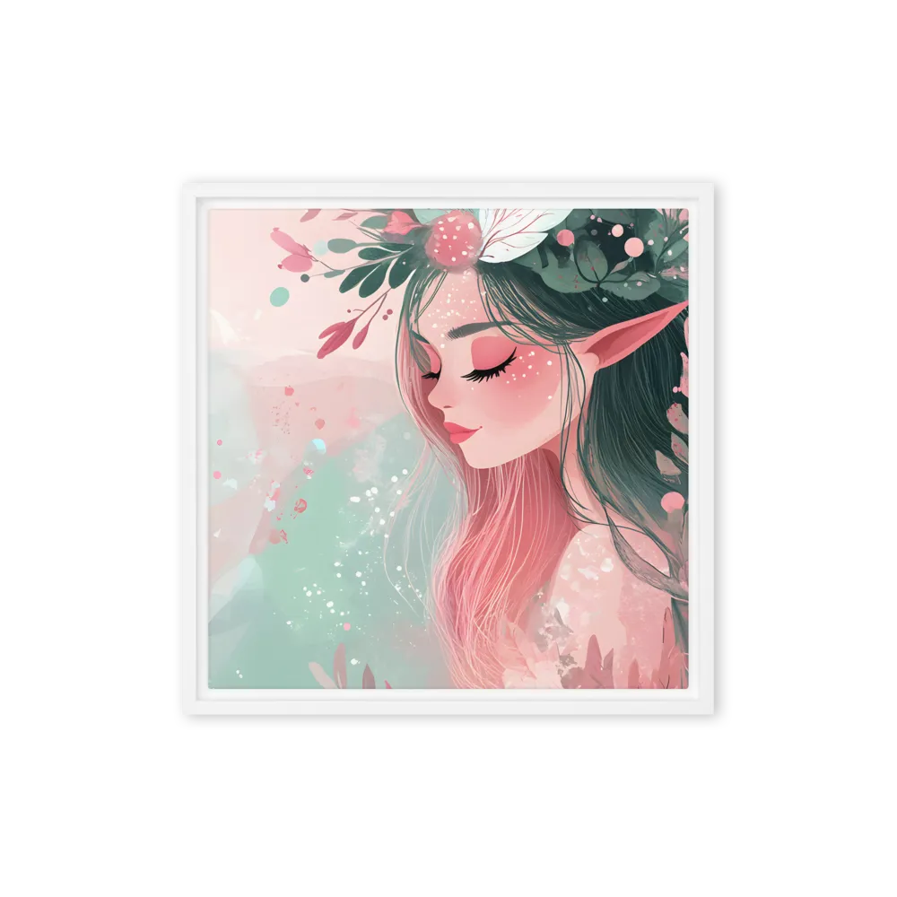 Whispers of Nature | Canvas with White Frame | 16″×16″