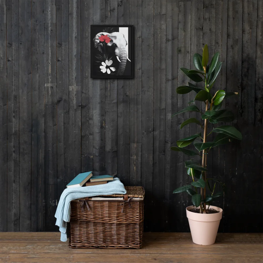 Elephant Harmony | Canvas with Black Frame | 11″×14″