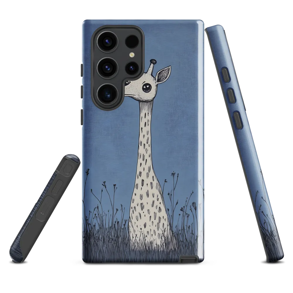 Whimsical Giraffe in Blue